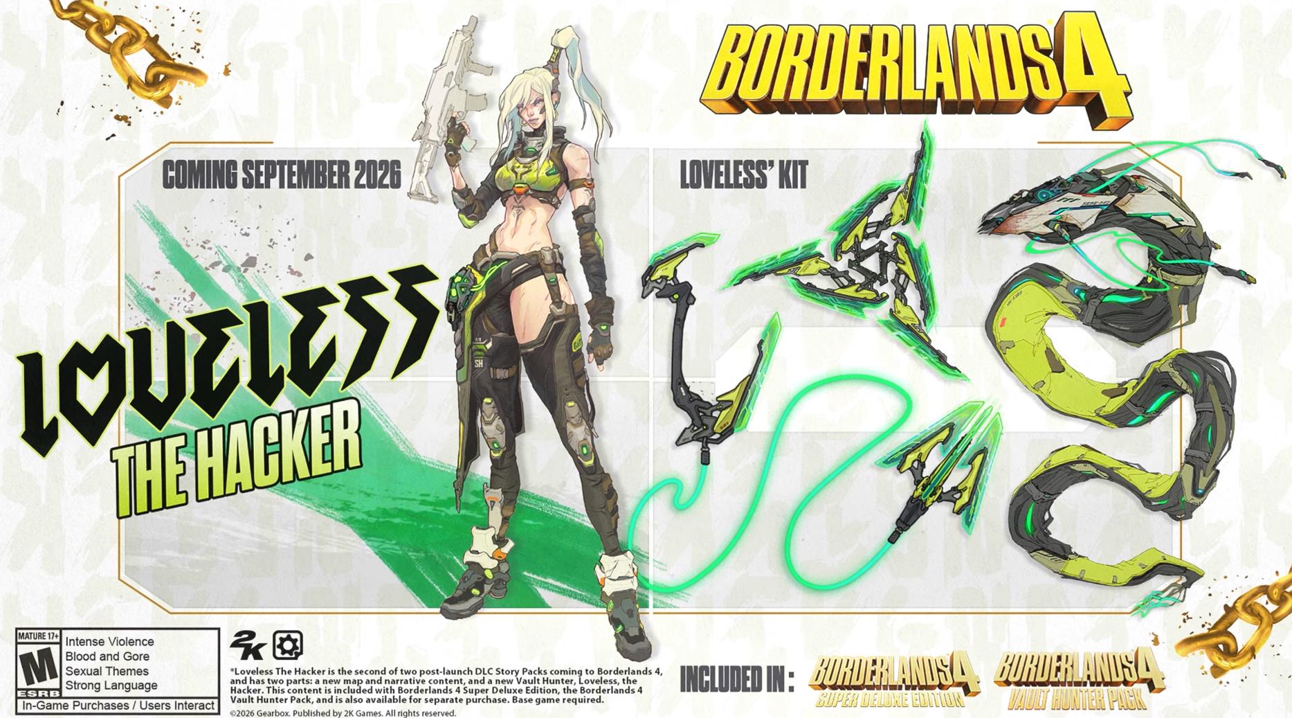 "Borderlands 4" new vault hunter "Loveless" will be launched in September