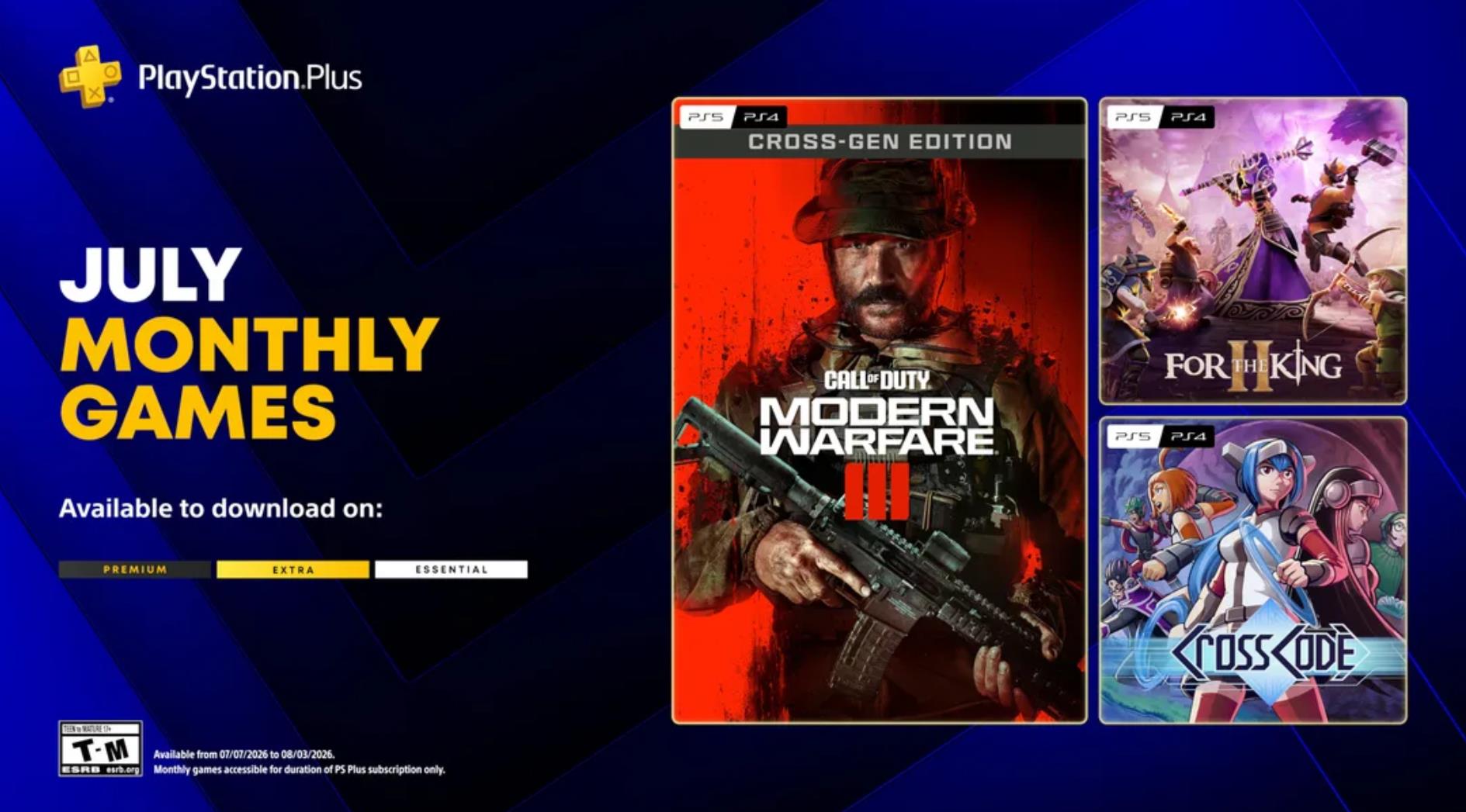 PS+ free games announced in July 2026