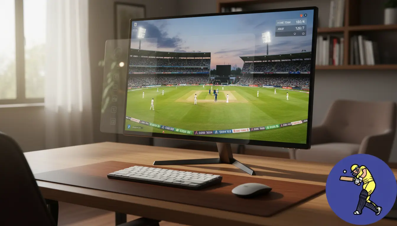 TouchCric running on PC using Android emulator with live cricket streaming on desktop screen